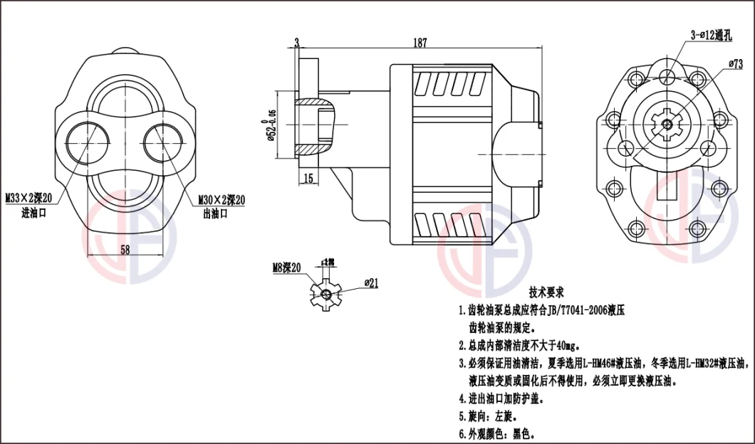 Good Quality Tipper Hydraulic Gear Pump for Tipper