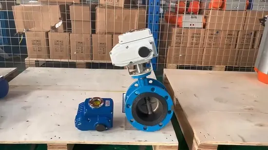 Válvula de mariposa con par de salida del actuador neumático de brida/wafer