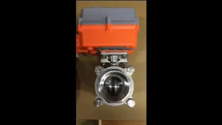 Válvula de bola de encendido y apagado con actuador eléctrico de acero inoxidable de 3 piezas