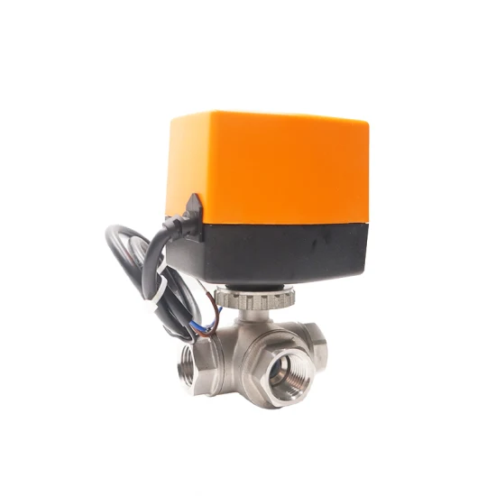 Válvula de bola de Control de flujo de agua eléctrica motorizada con actuador eléctrico tipo encendido y apagado de acero inoxidable Winvall de 220V